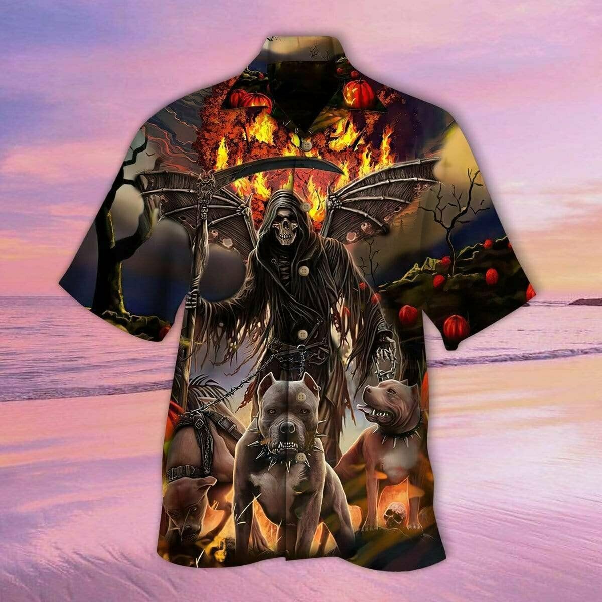 Amazing Grim Reaper Halloween Hawaii Shirt For Men Women Ha62003