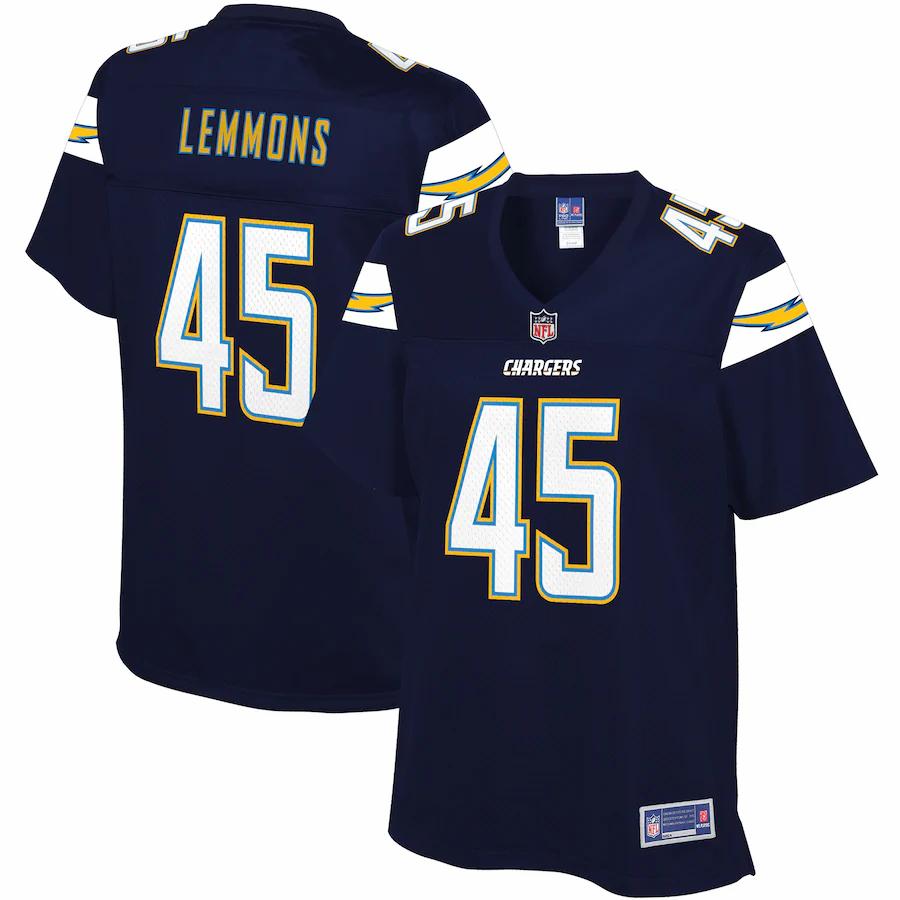 Bradford Lemmons Los Angeles Chargers NFL Pro Line Womens Team Player Jersey – Navy