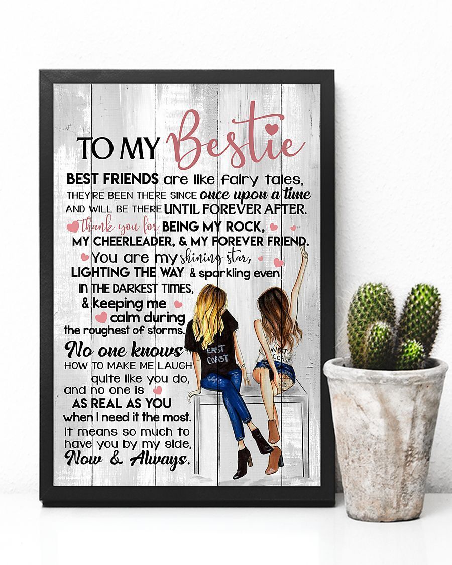 Best Friends Are Like Fairy Tales Gift For Bestie Vertical Poster ...