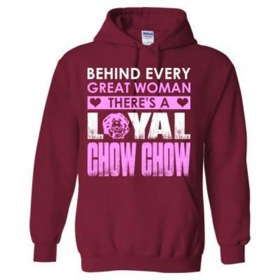 AGR Behind Every Great Woman Theres A Loyal Chow Chow – Heavy Blend™ Hooded Sweatshirt