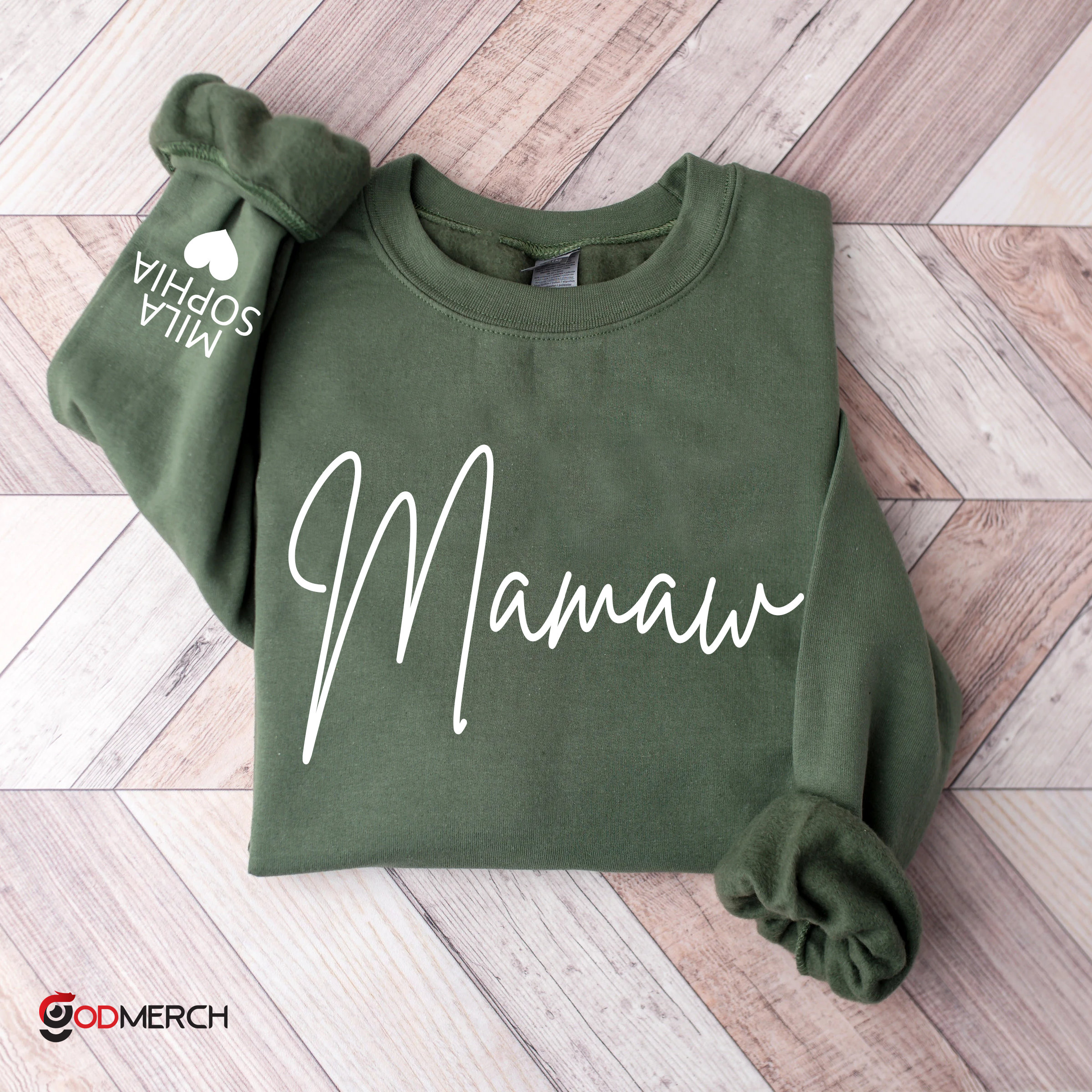 Mamaw Sweatshirt, Mamaw Kids on Sleeve, Personalized Mamaw Sweatshirt, Gift for Mamaw, Mamaw Gifts Sweater, New Mamaw Sweatshirt