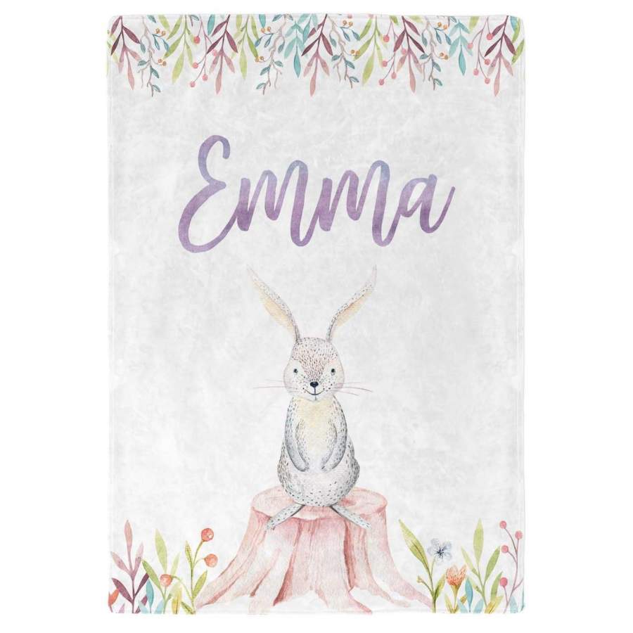 Woodland Bunny – Personalized Blanket