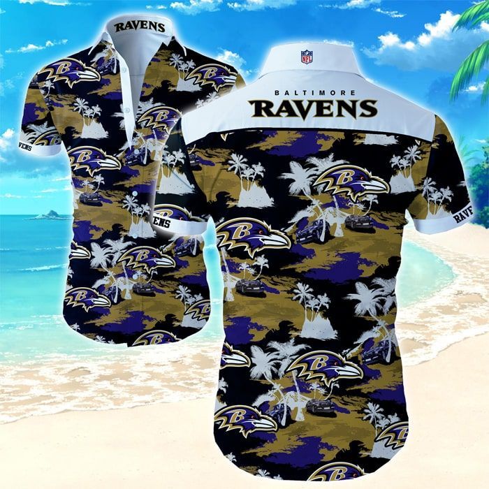 Baltimore Ravens Hawaii Shirt Tropical Flower Short Sleeve Slim Fit Body Ha32320