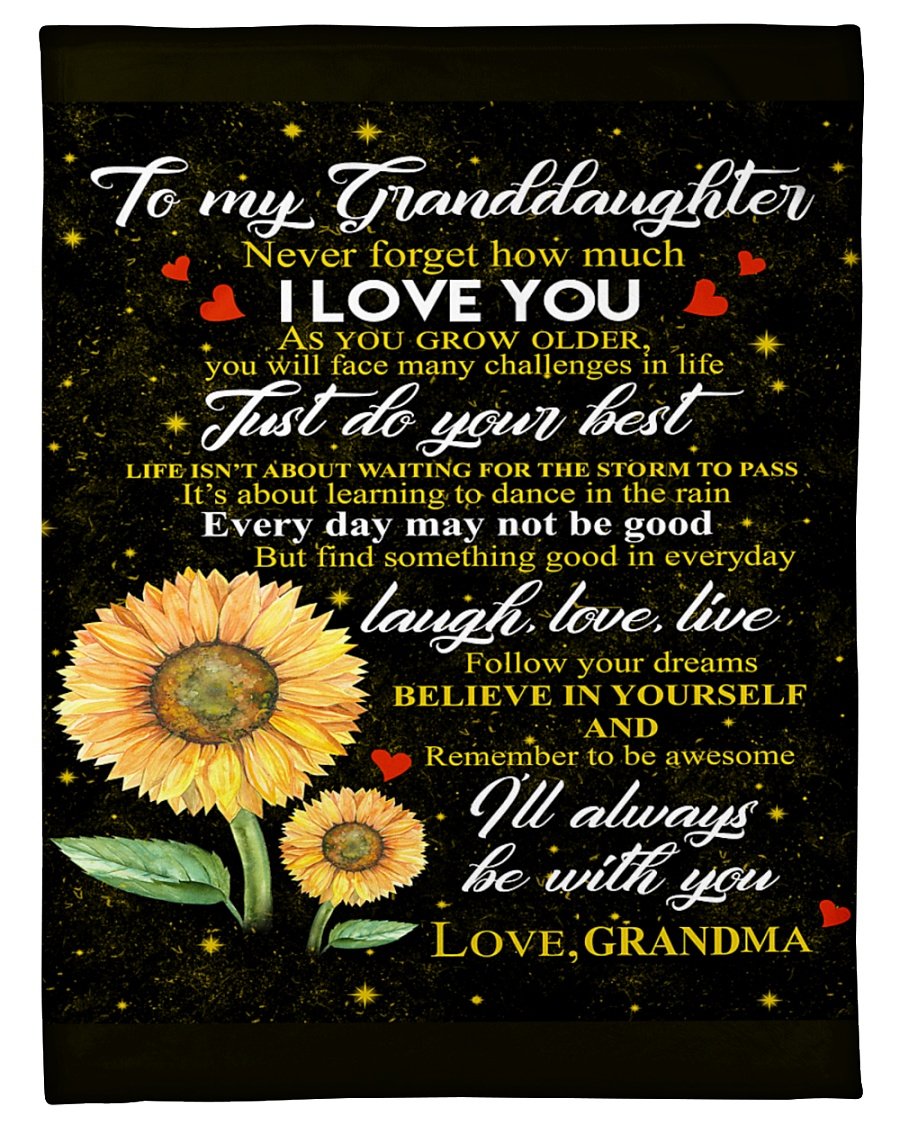 To My Granddaughter – Fleece Blanket