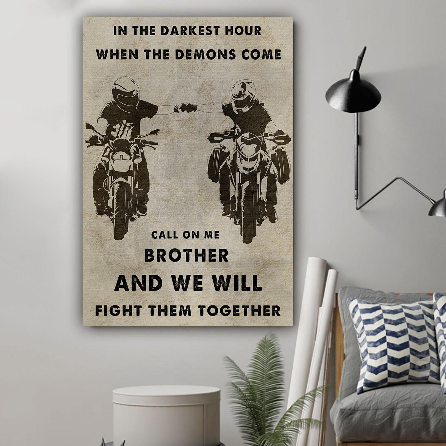 Call On Me Brother – Gift For Brother, Gift For Family , Gift For Home Decor – Horizontal Canvas Matte Canvas Wall Art