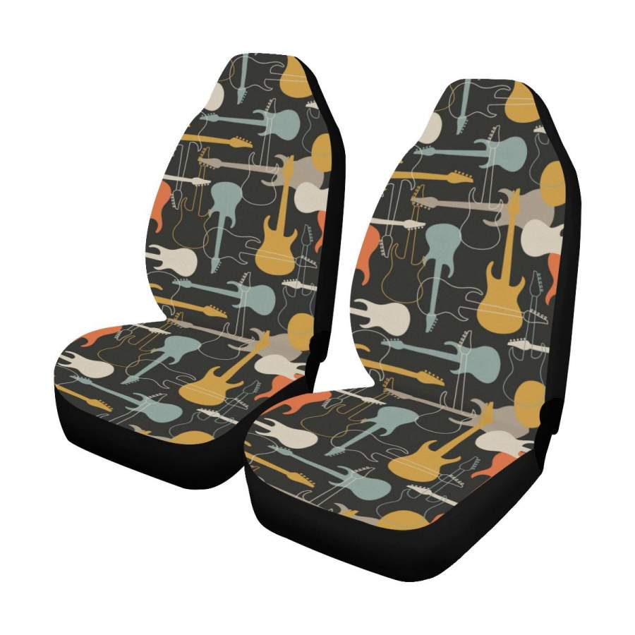 Guitar Car Seat Covers (Set of 2 ) Universal Fit Most Cars Trucks and SUVs