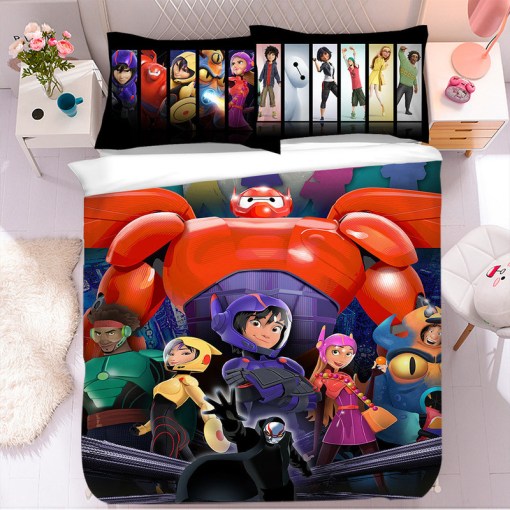 Big Hero 6 Baymax 10 Duvet Cover Pillowcase Home Decor 3D Bedding Set 72