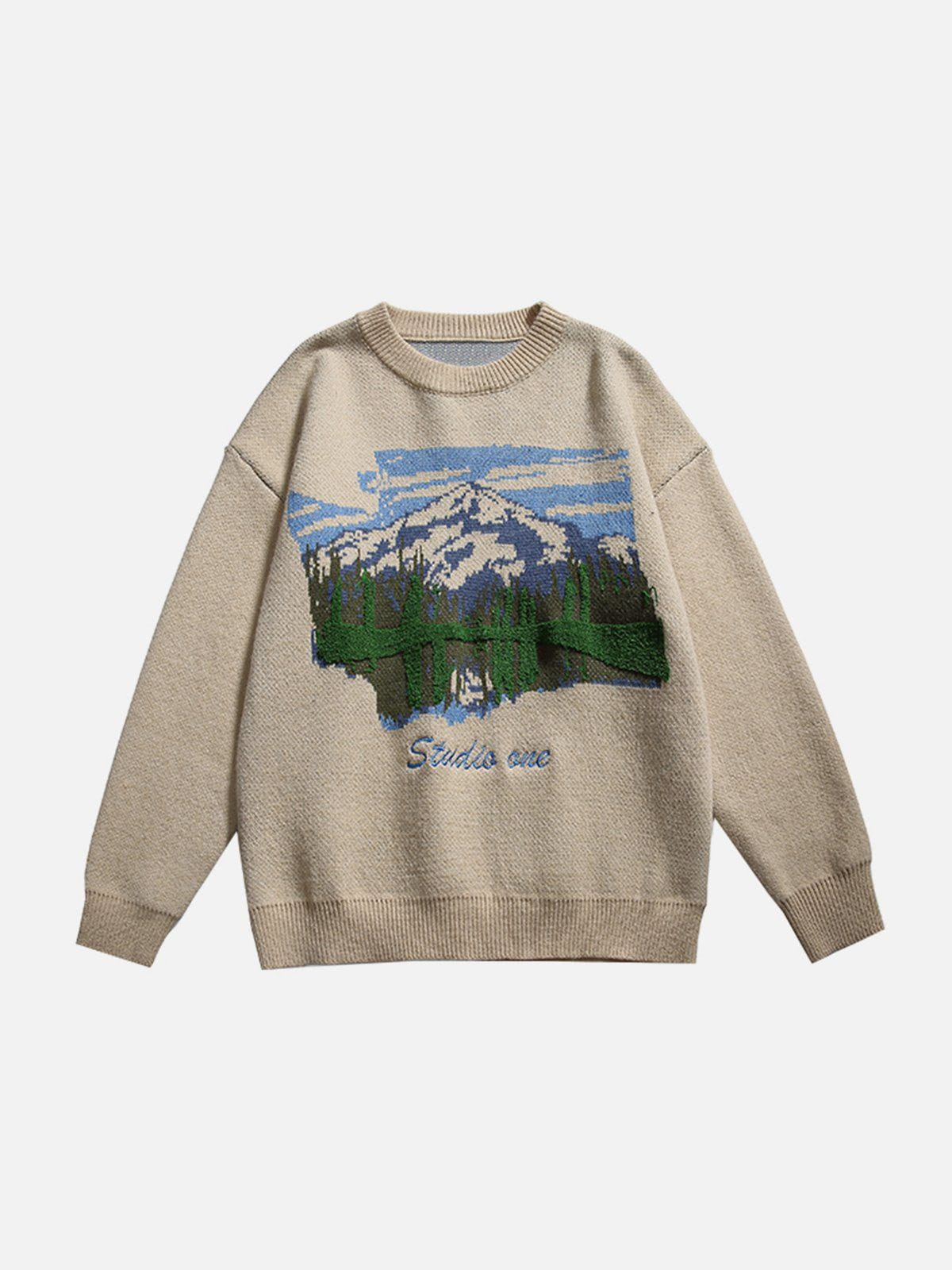 Talishko™ – Oil Painting Mountain Sweater