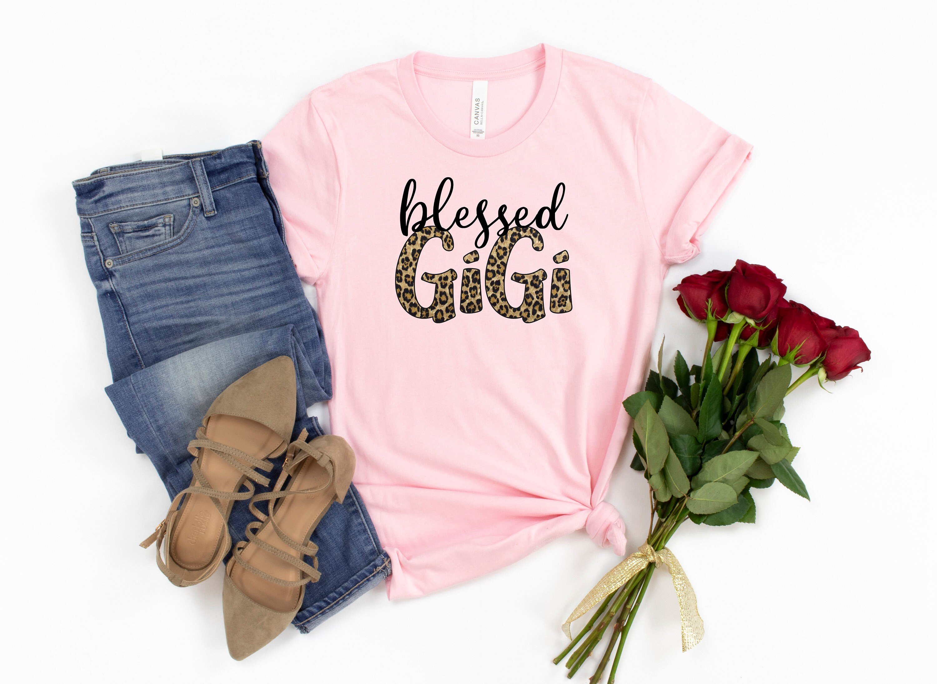 Blessed Gigi Shirt,Blessed Nana Shirt, Leopard Print Nana Shirt, Mother’S Day Shirt, Mother’S Day Gift,Shirt For Mama, Women’S Shirt