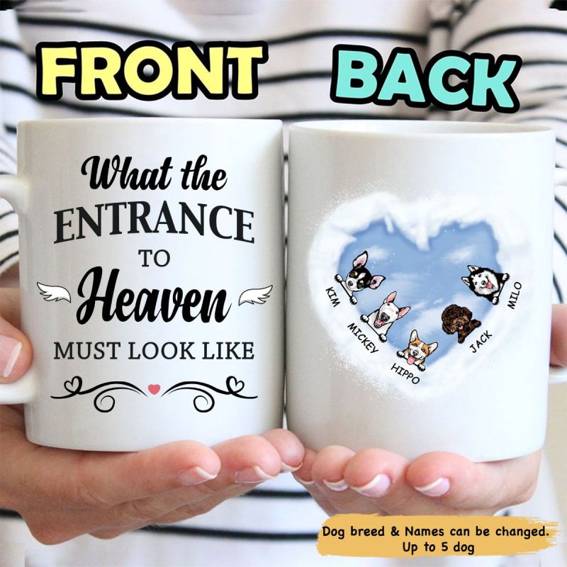 Personalized Dog Memorial Coffee Mug Gifts – What The Entrance To Heaven Must Looks Like