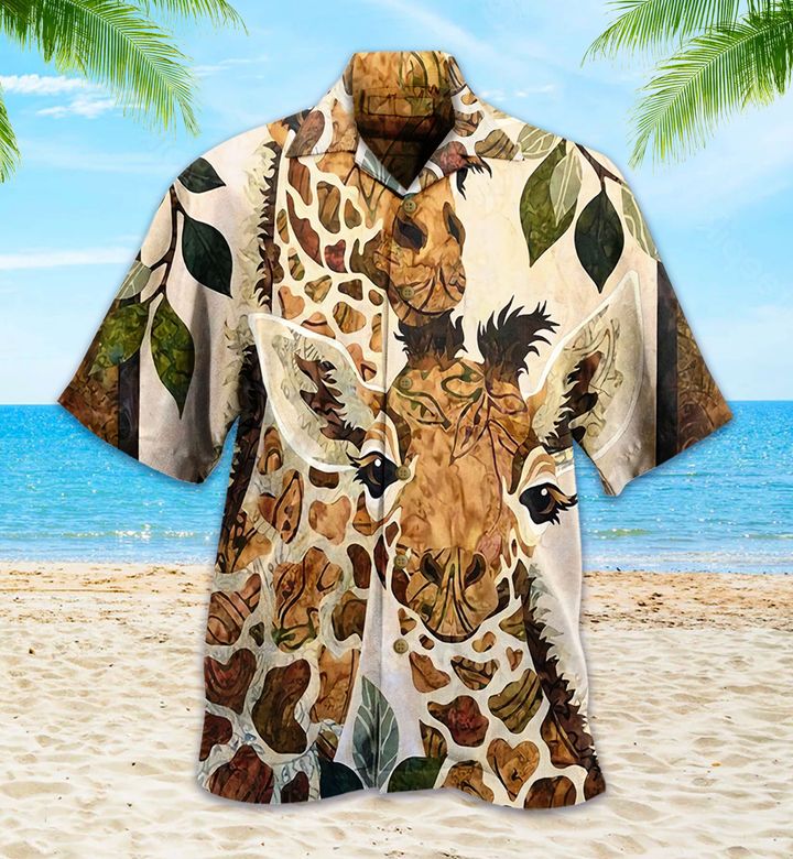 Giraffe Brown Hawaii Shirt Ha18389