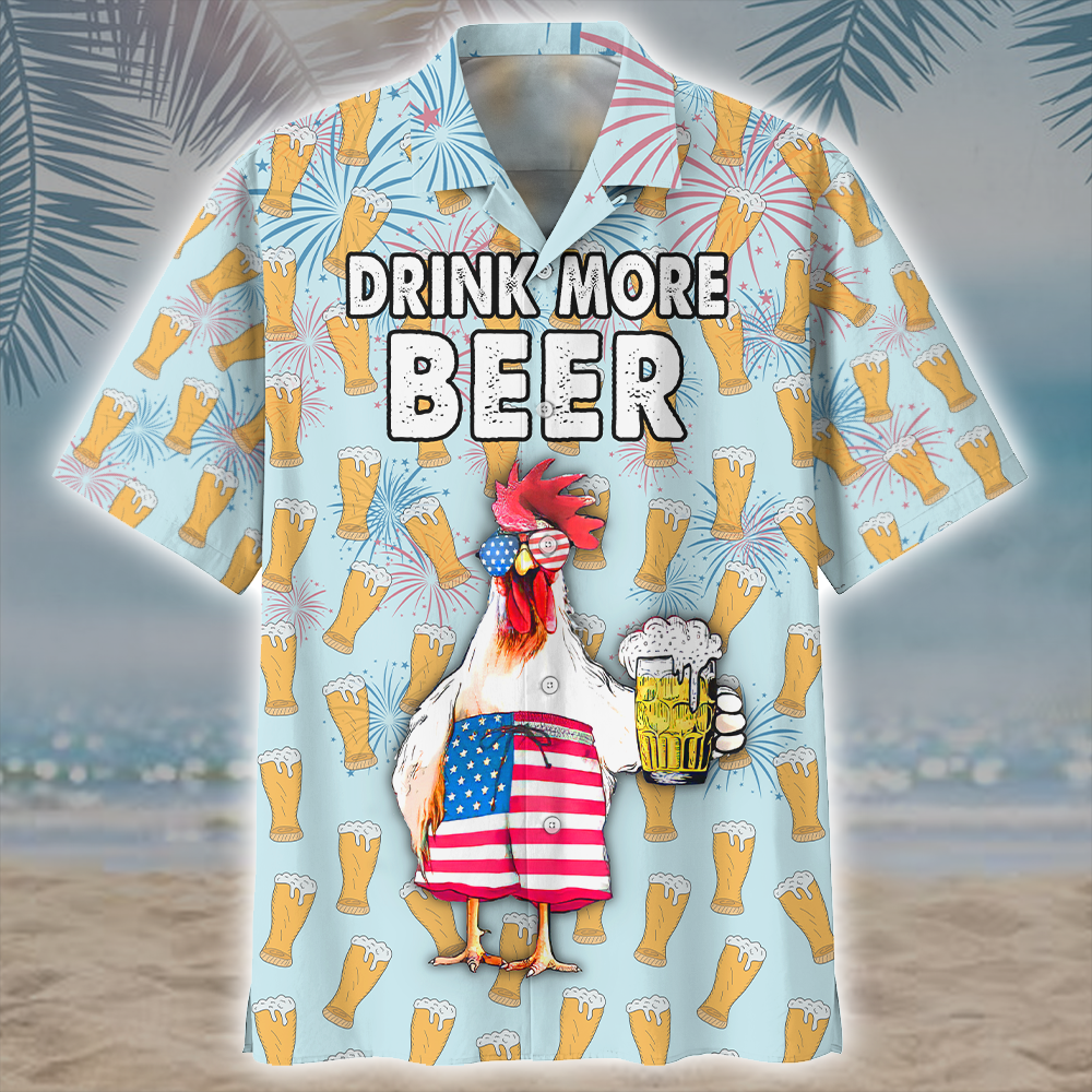 Chicken Beer Hawaii Shirt K Ha16302