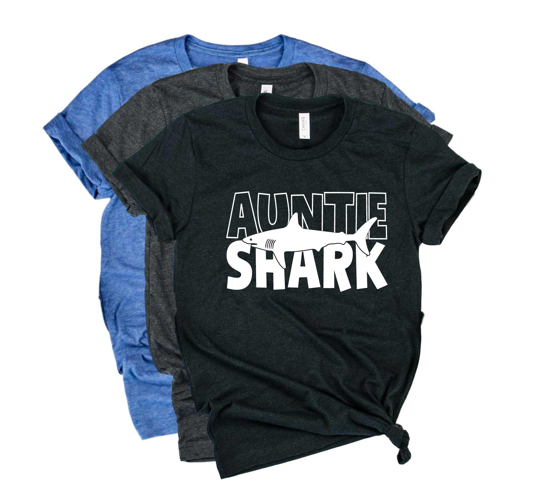 Auntie Shark Shirt | Aunt Shirts | Unisex Crew