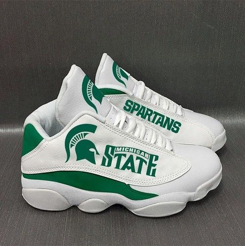 Michigan State Spartans Custom Tennis Air Jordan 13 For Fan Shoes Sport Sneakers