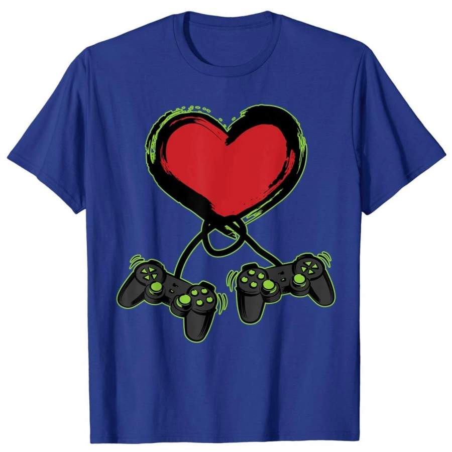 Video Gamer Heart Controller Valentine’s Day T-Shirt