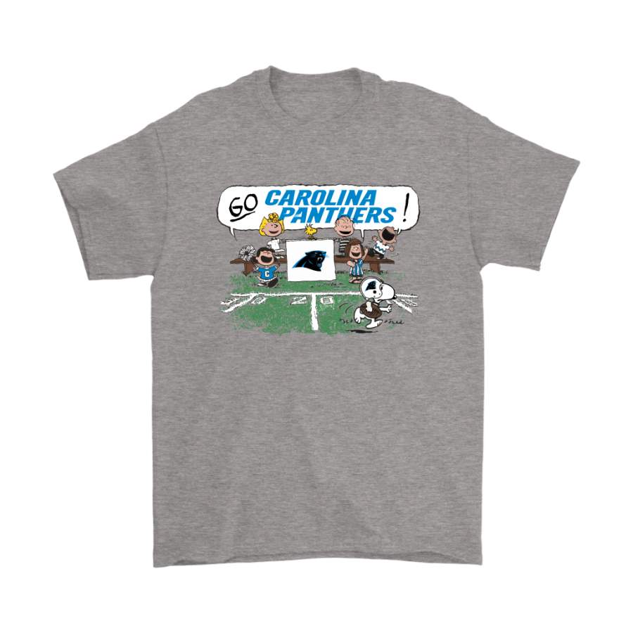 The Peanuts Cheering Go Snoopy Carolina Panthers Shirts