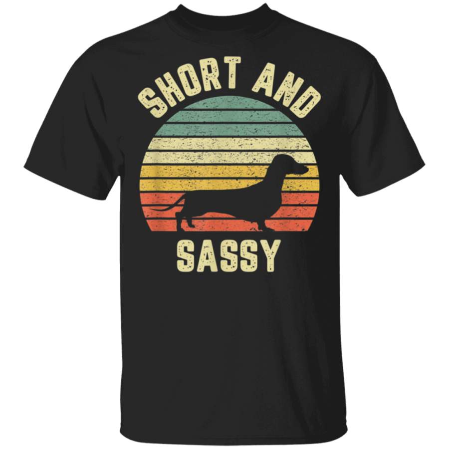 Vintage Dachshund Shirt Funny Weiner Dog Short Sassy TShirt