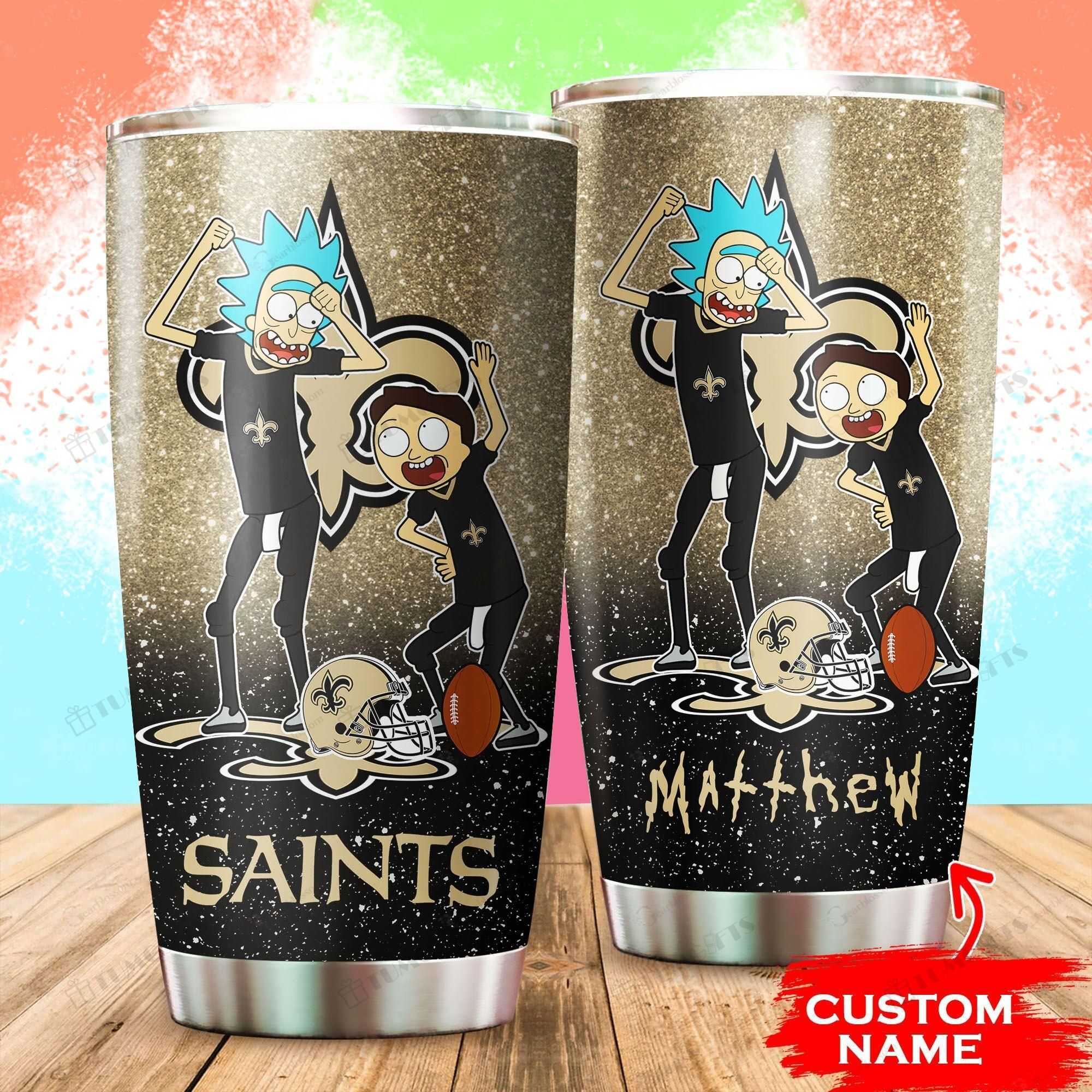 Buy Personalized New Orleans Saints Rick And Mortycustomstainless Steel Tumbler