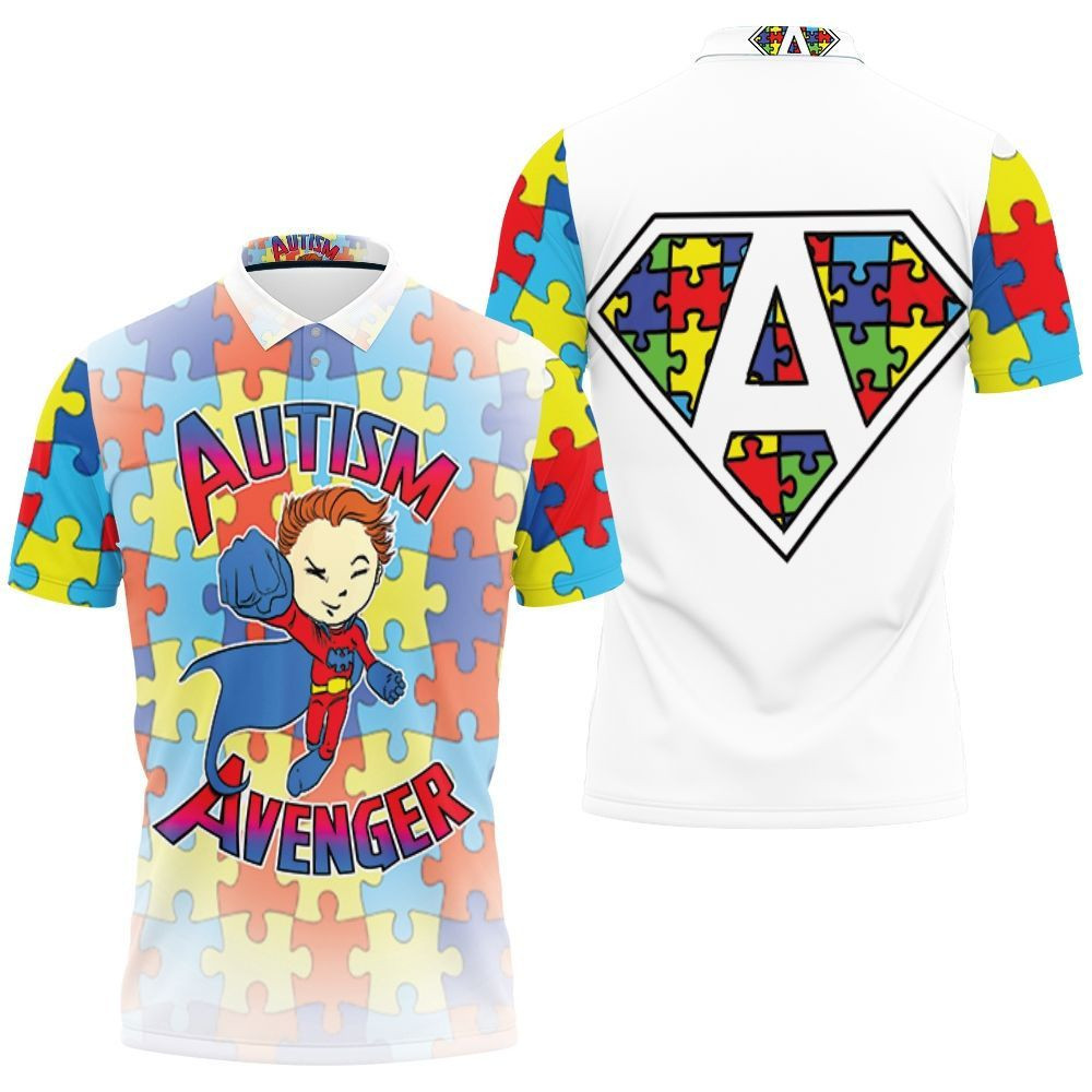 Autism Avenger – Autism Support Superhero Polo Shirt