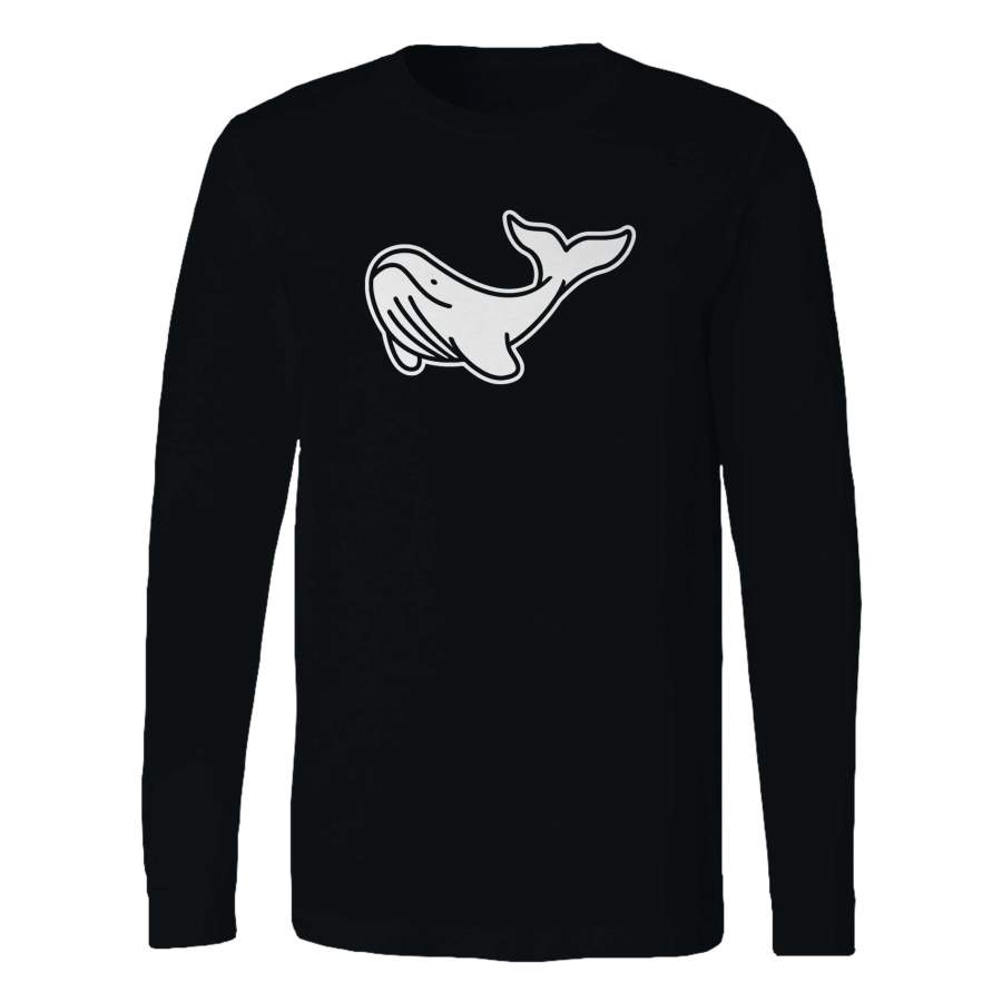 Whale Cute Fish Animal Long Sleeve T-Shirt