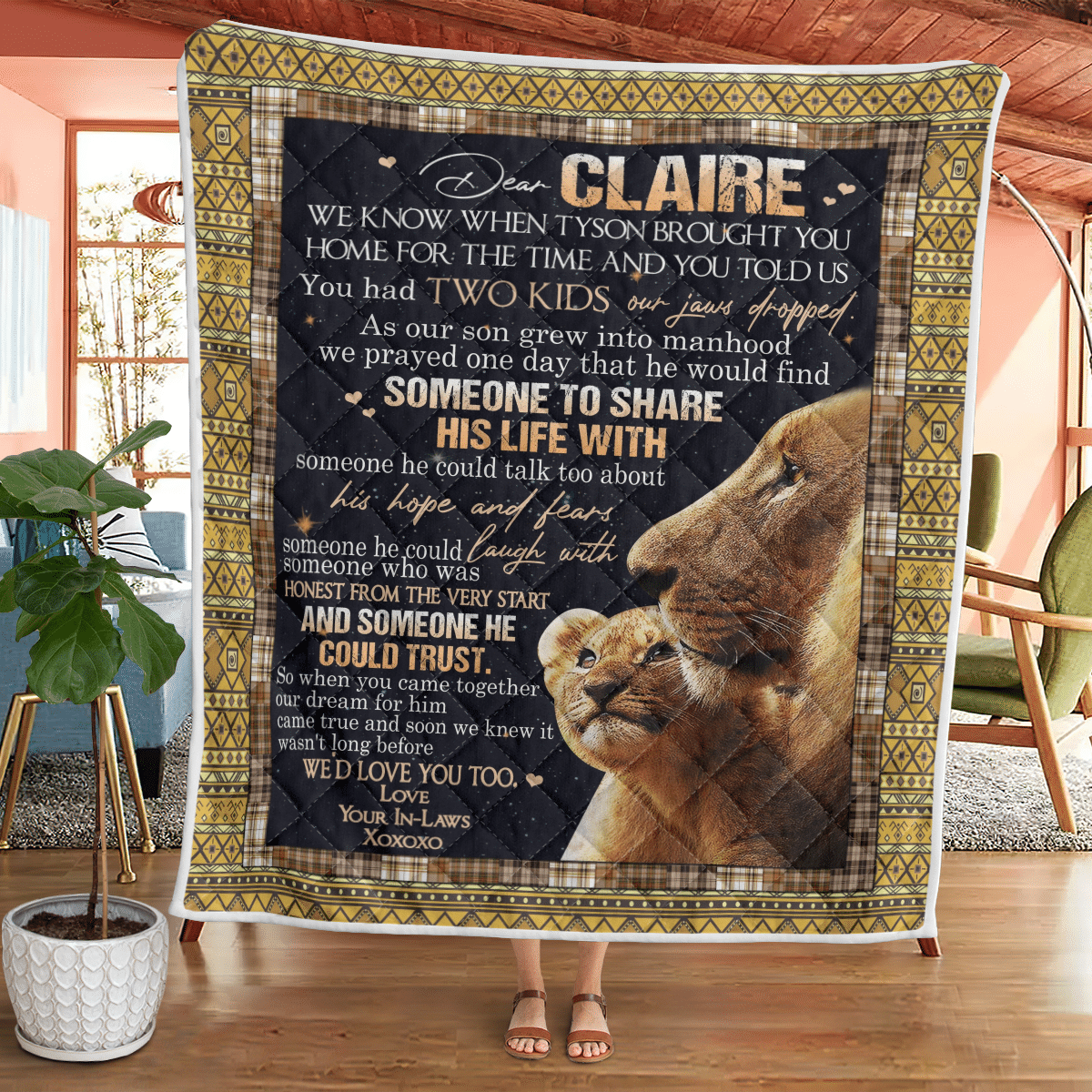 Wooni Dear Claire – Lion Quilt Wq030314