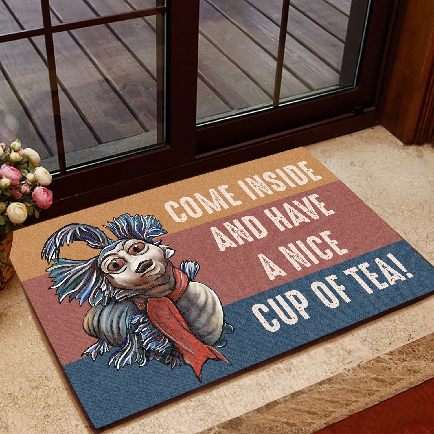 Come Inside And Have A Nice Cup Of Tea All Over Printing Doormat Pre2155