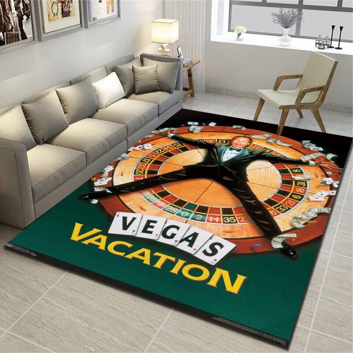 Vegas Vacation One Sheet Area Rugs, Living Room Bedroom Carpet