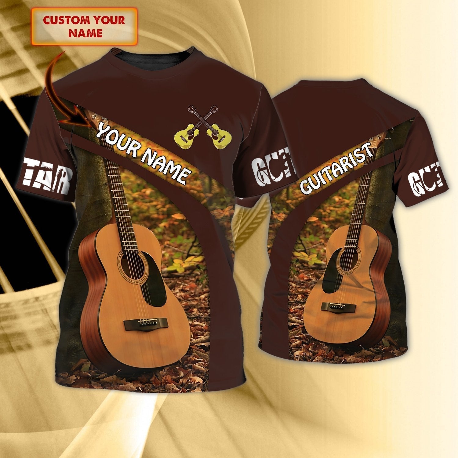 Personalized 3D Guitar Shirt For Men And Woman, Guitar Lover Shirt, Sublimation Guitar T Shirts