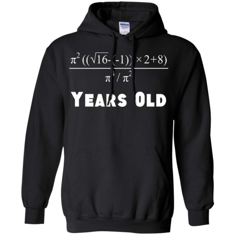 18 Years Old Algebra Equation Funny 18th Birthday Math Hoodie