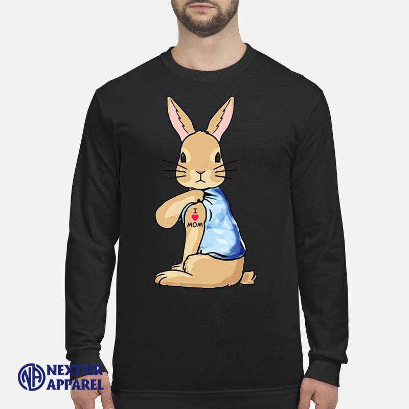 Rabbit Tattoo I Love Mom Hoodie Men’s Long Sleeved T-Shirt