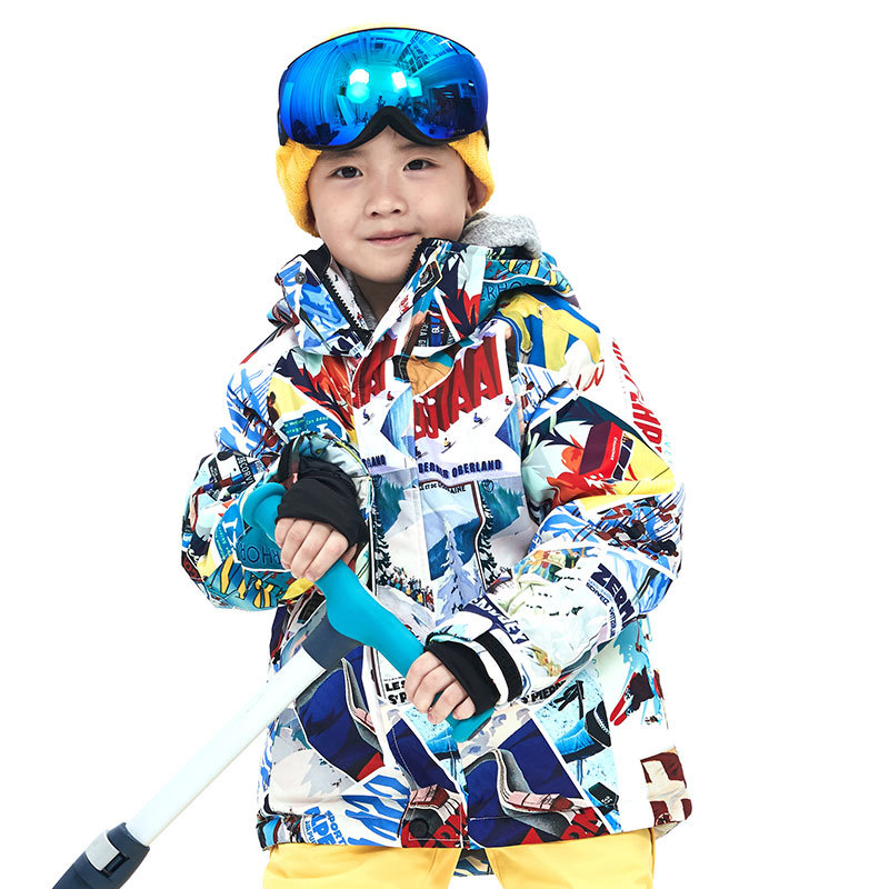 Children Snow Suit Coats Outdoor Snowboard Cycling Toddler Ski Jacket and Snowbib Snowsuit Set Kids Winter Ski Sets alx