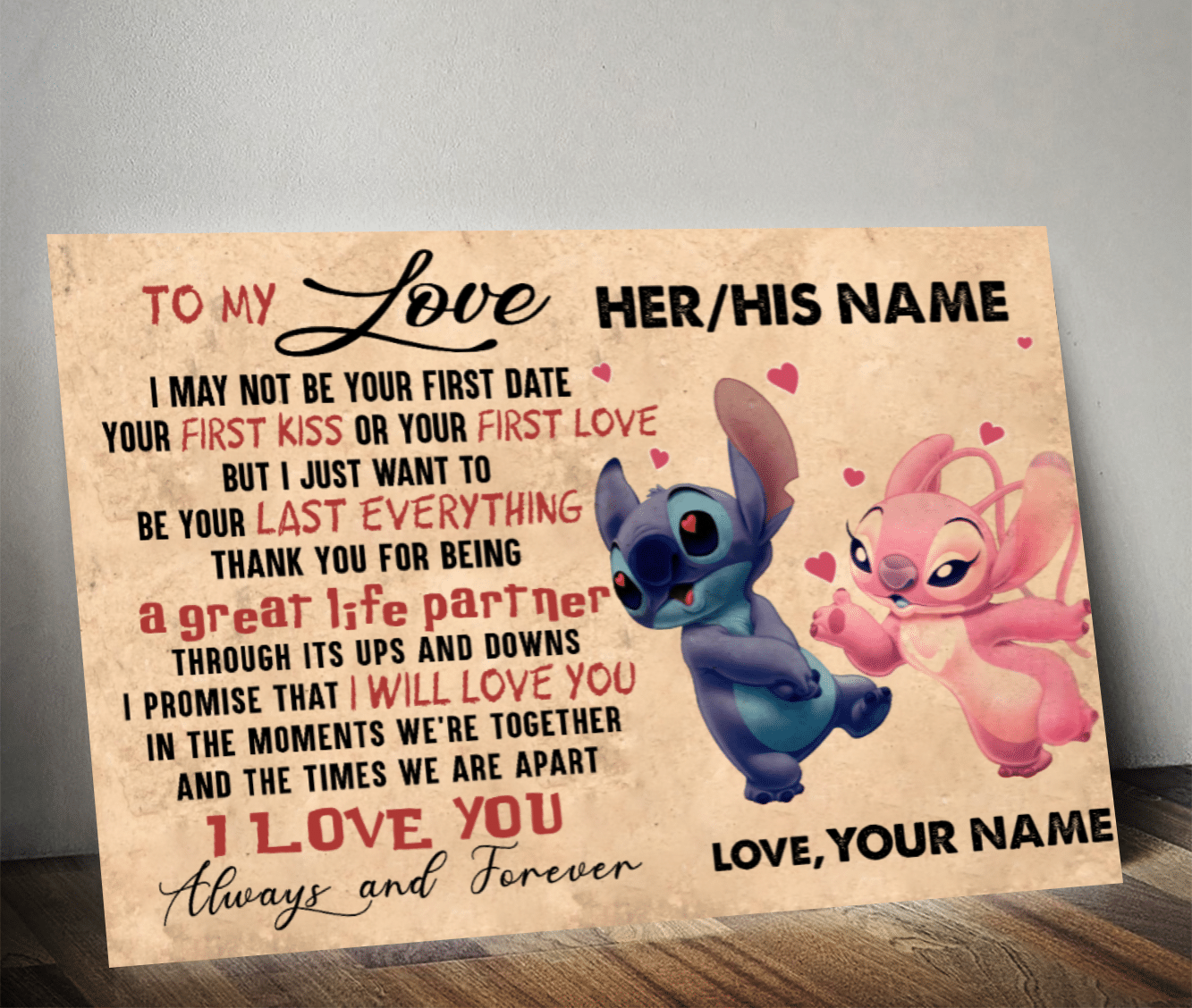 Stitch Last Everything Ups And Downs Custom Poster CC