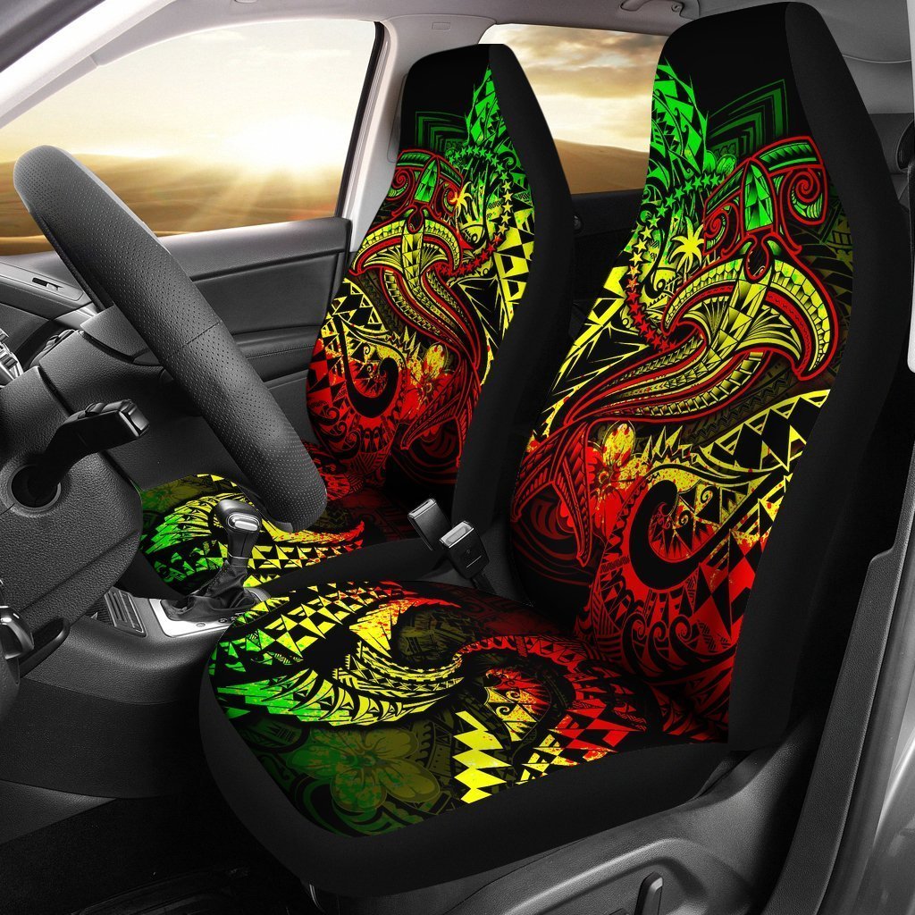 Chuuk Car Seat Covers Polynesian Reggae Shark