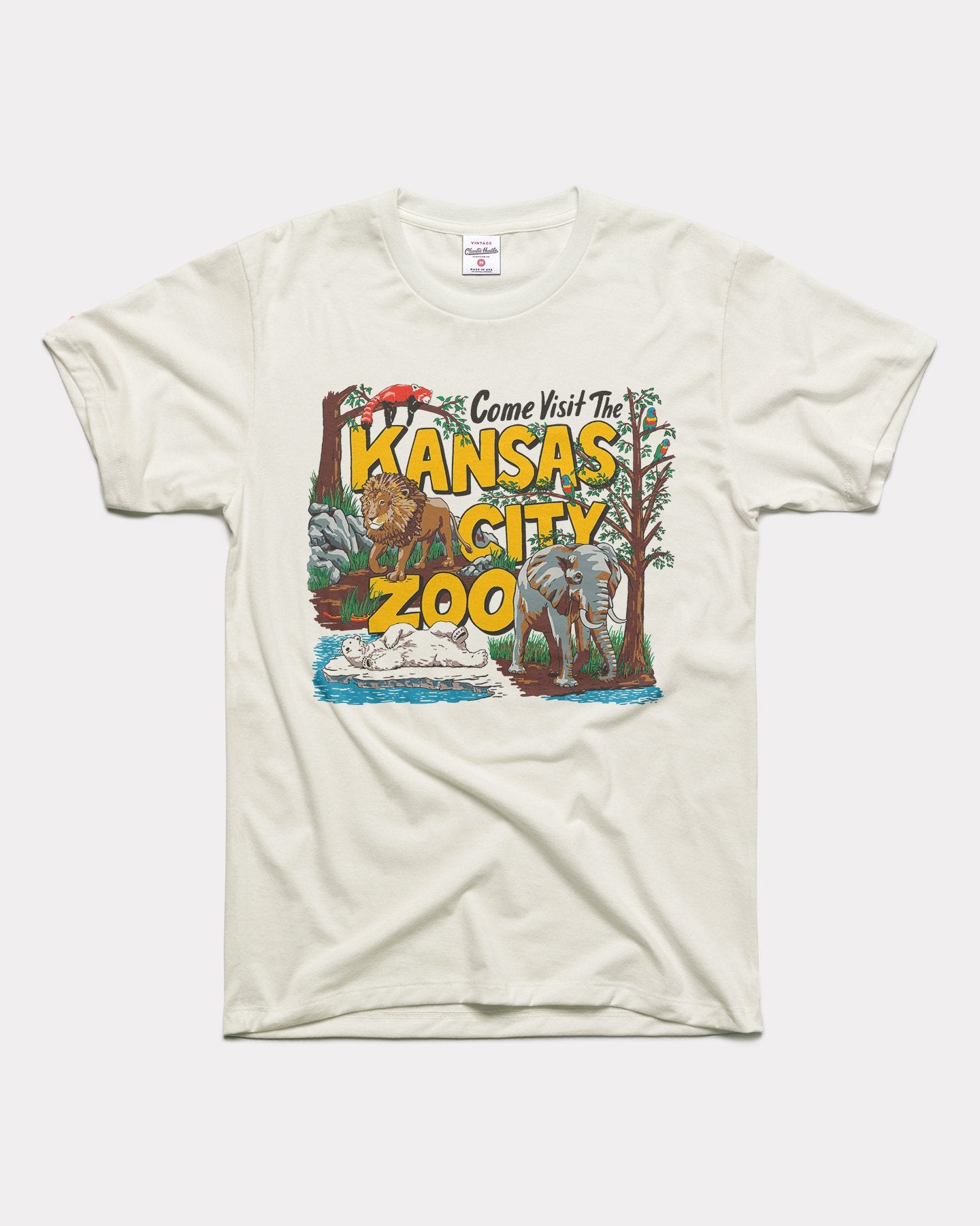 Visit The Kansas City Zoo Vintage White T-Shirt