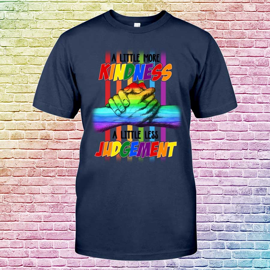 Pride Shirt For Gaymer, Pride More Kindness Less Judgement Lesbian Tshirt, Lgbtq Gift