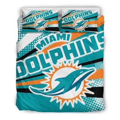 Colorful Shine Amazing Miami Dolphins 3D Duvet Cover Bedding Sets