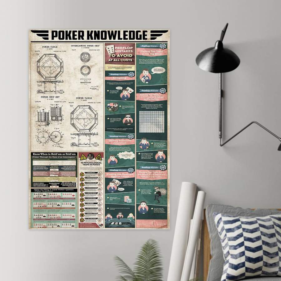 Poker Knowledge Custom Design Trending Gift For Poker Players Poster