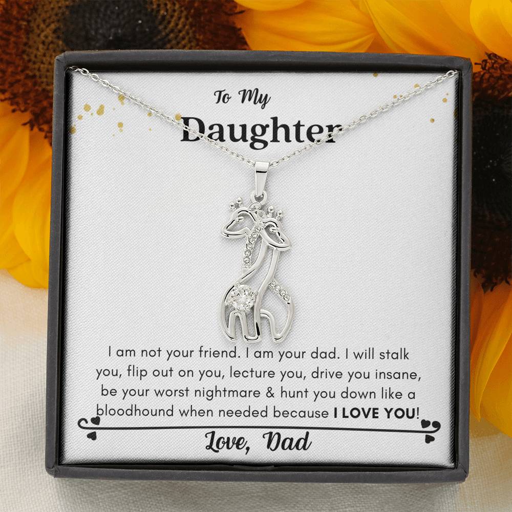 Lurve™ Daughter – I Love You Giraffe Necklace