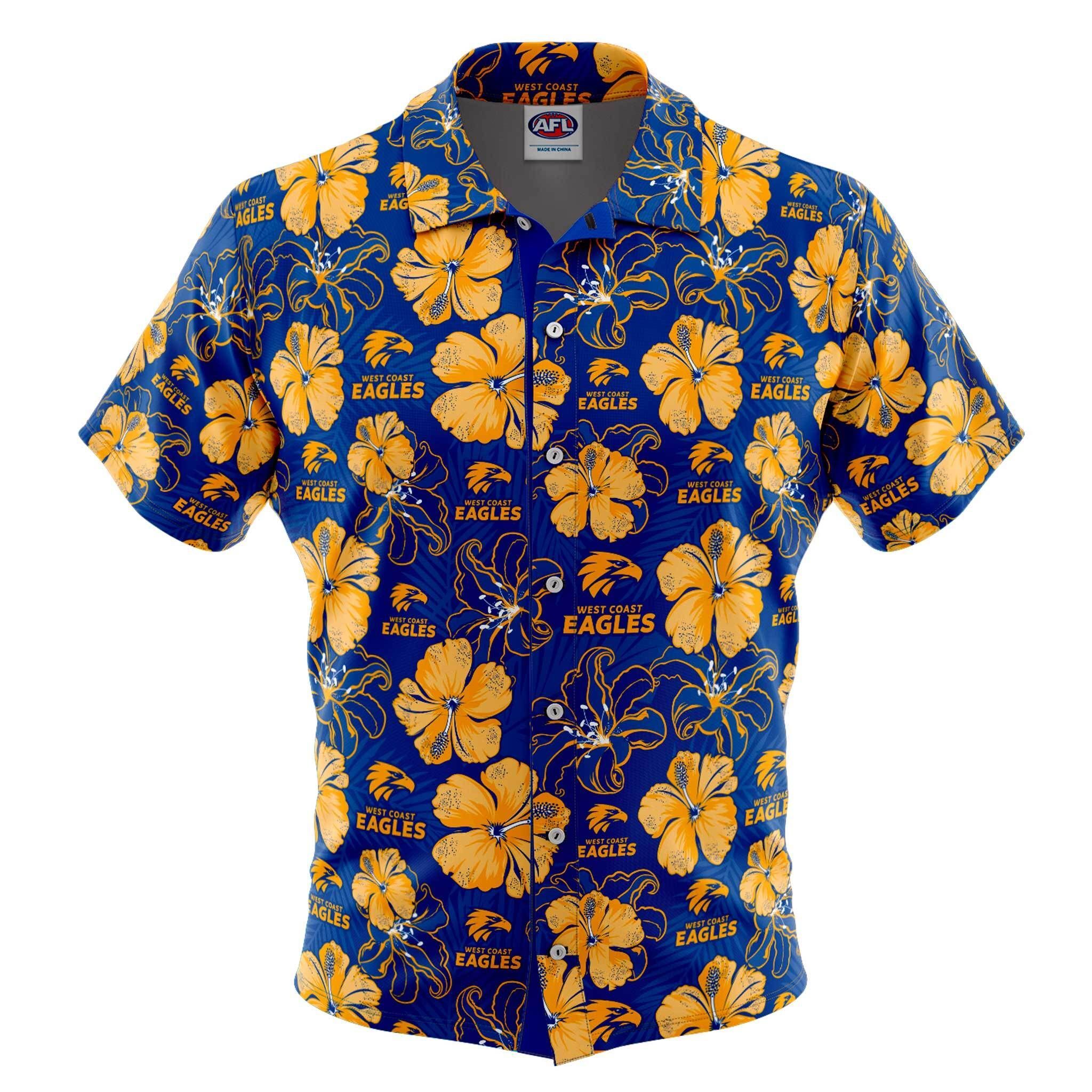 Afl West Coast Eagles ‘Floral’ Hawaiian Shirt