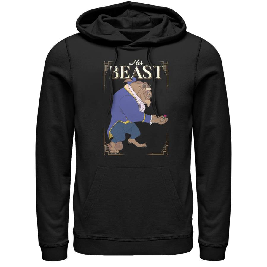 Beauty and the Beast Men’s Valentine Her Prince Frame  Lightweight Hoodie