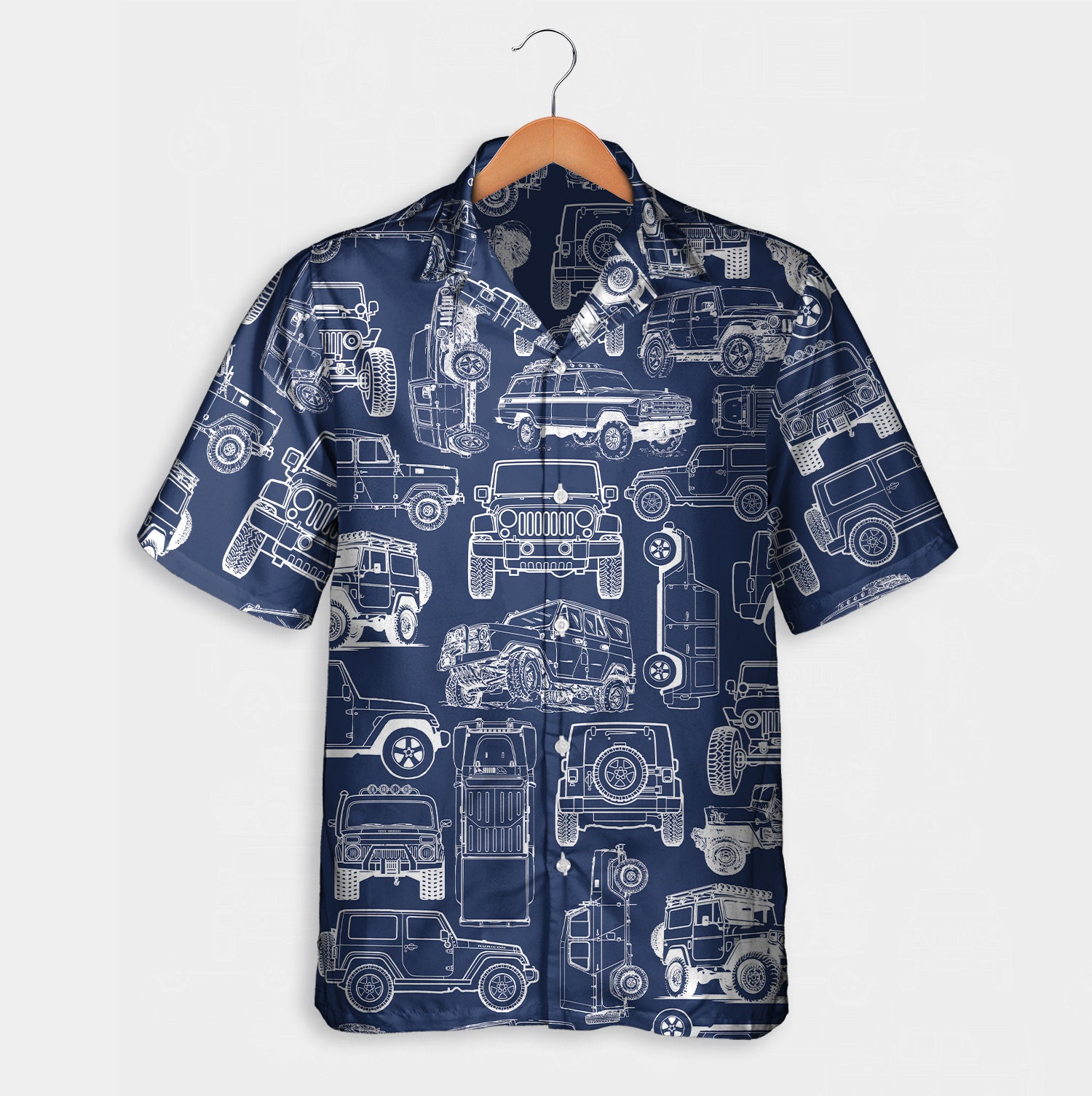 Jeep Pattern Hawaii Shirt And Shorts Ha56998