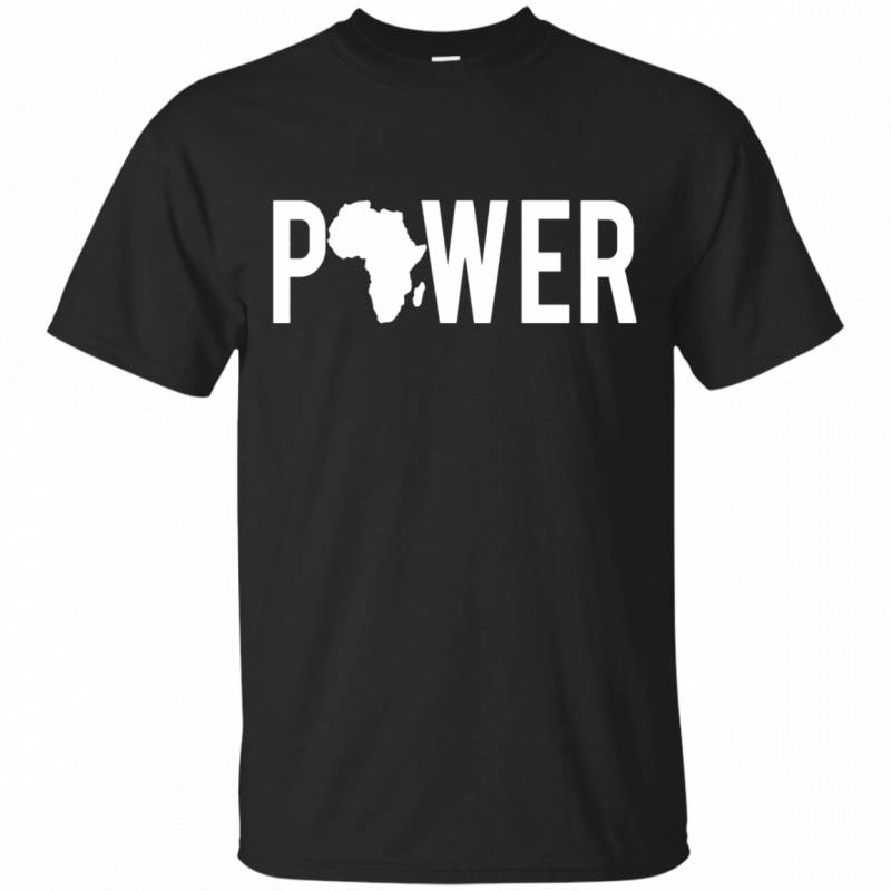 Africa Black African Power Map T Shirt