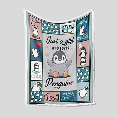 Just A Girl Who Love Penguins Blanket, Blanket For Gifts, Family Throw Blanket – Blankets For Girls And Boys