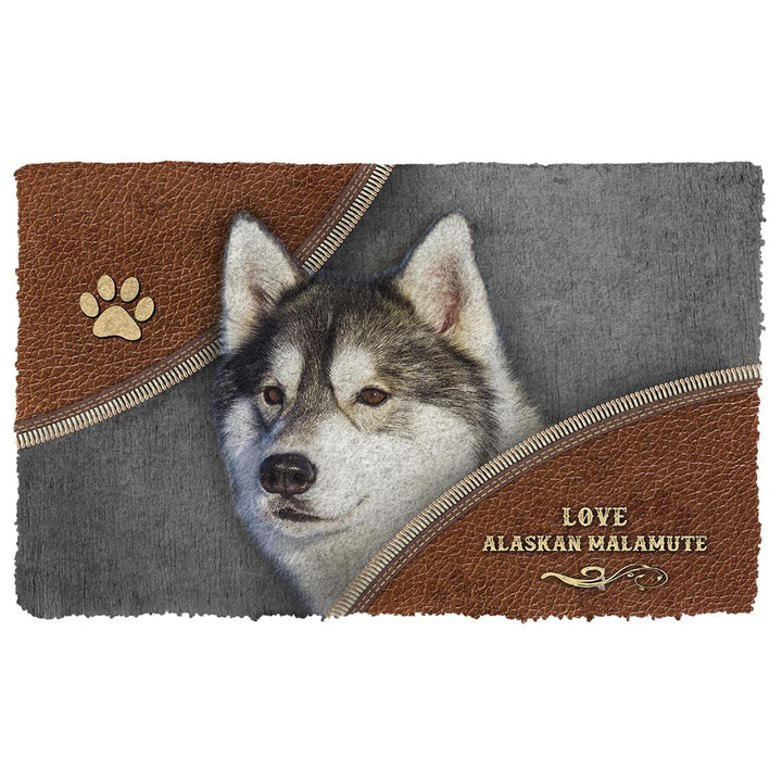 Waybackapparel Alaskan Malamute 3D Doormat