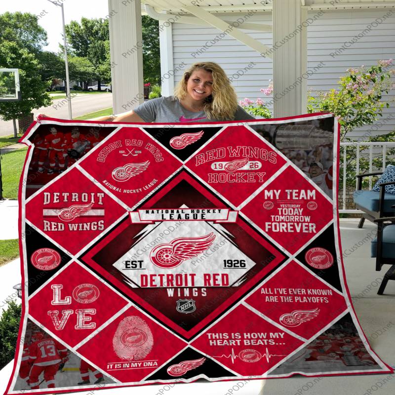 H – Detroit Red Wings 9 Quilt Blanket