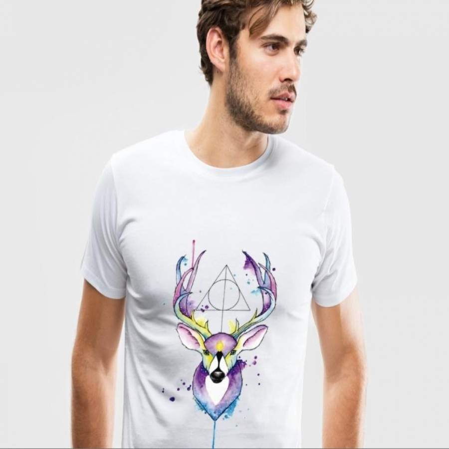 Round Neck Casual Short-Sleeved New Deer Breathable Personal T-Shirt Tiger Man Clothes Cool Tops Tee Summer Printing Cartoon Letter