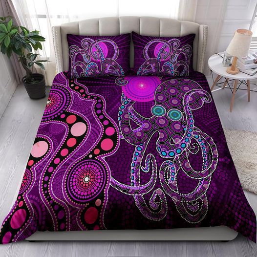 Aboriginal Art Octopus Quilt Bedding Set