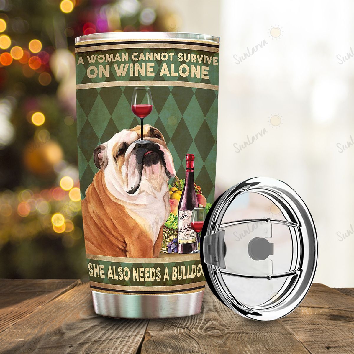 Animal Daso Bulldog Also Wine Tumbler QT010064Fa