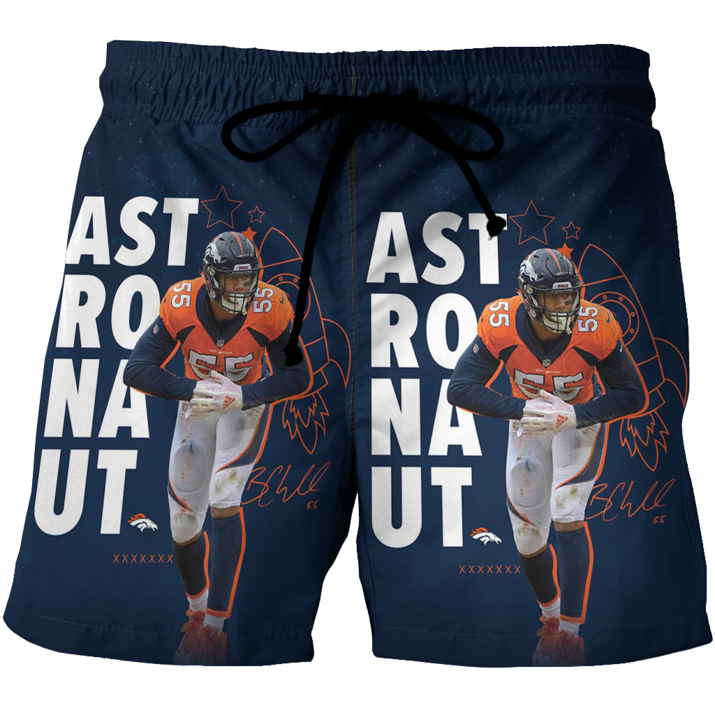 Denver Broncos Bradley Austin Chubb2 3D All Over Print Summer Beach Hawaiian Short