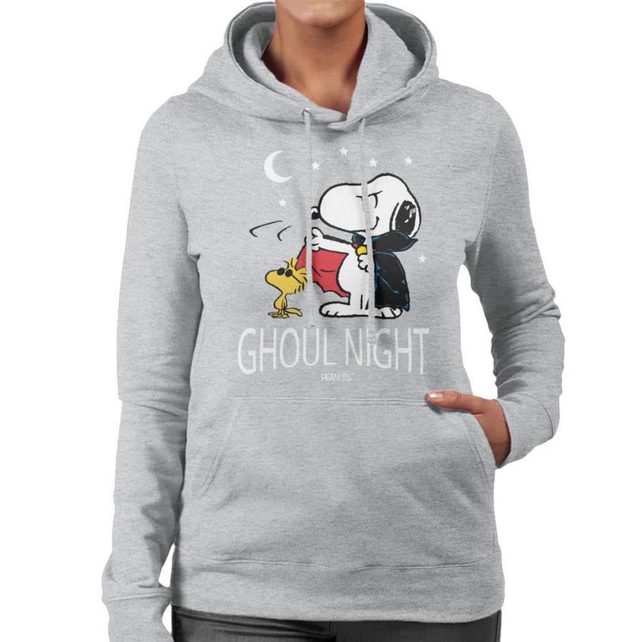Peanuts Ghoul Night Snoopy & Woodstock Women’s Hooded Sweatshirt